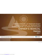 Subaru starlink Owner's Manual