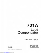 Fluke 721A Instruction Manual