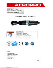 Aeropro RP17411 Instruction Manual