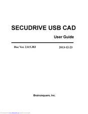 Brainzsquare SECUDRIVE USB CAD User Manual