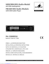Monacor PA-1200RDSU Installation And Operating Instructions Manual