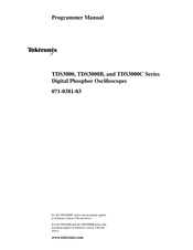 Tektronix TDS3000 Series Program Manual