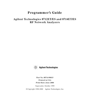 Agilent Technologies 8712ES Programmer's Manual