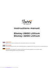 Skatey 2800 lithium Instruction Manual