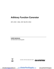 GW Instek AFG-3032 User Manual