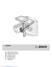 Bosch MUZ6FW series Operating Instructions Manual