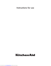 KitchenAid KHIP365510 Instructions For Use Manual