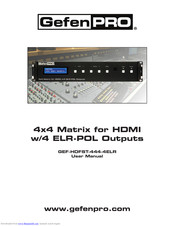 Gefen Pro GEF-HDFST-444-4ELR User Manual