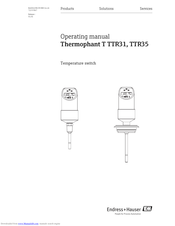 Endress+Hauser Thermophant T TTR 35 Operating Manual