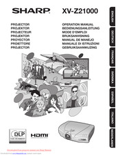 Sharp XV-Z21000 Operation Manual