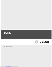 Bosch DVR4C Series Applications Manual