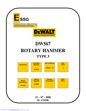 Dewalt DW567 Service Manual