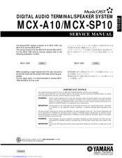 Yamaha MCX-SP10 - Left / Right CH Speakers Service Manual
