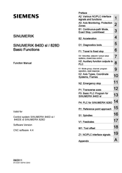 Siemens SINUMERIK 828D Function Manual