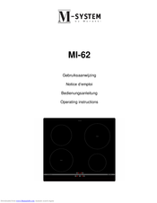 M-system MI-62 Operating Instructions Manual