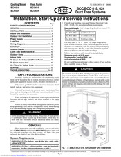 Carrier BCC018 Installation, Start-Up And Service Instructions Manual