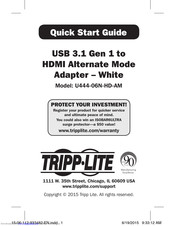 Tripp Lite U444-06N-HD-AM Quick Start Manual