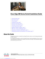 Cisco Edge CS-E300-AP-K9 Installation Manual