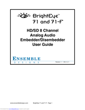 Ensemble Designs brighteye 71-f User Manual