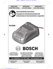 Bosch BC3680 Operating Instructions Manual