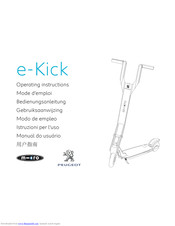 PEUGEOT e-kick Operating Instructions Manual