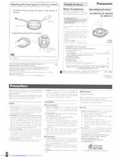 Panasonic SLSW850 - PORT. CD PLAYER Operating Instructions Manual