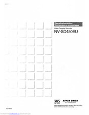 Panasonic NV-SD450EU Operating Instructions Manual