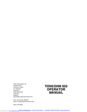 Polar Instruments TONEOHM 950 Operator's Manual