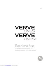 Verve ONES+ User Manual