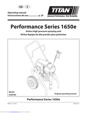Titan Performance Series 1650e Operating Manual