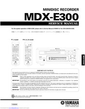 Yamaha MDX-E300 Service Manual