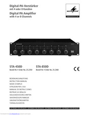 Monacor STA-850D Instruction Manual