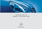 Mercedes-Benz GUARD S 500 Supplement To Operators Manual