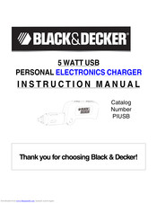 Black & Decker PIUSB Instruction Manual