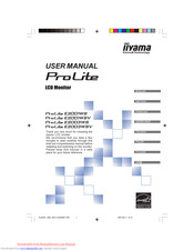 Iiyama prolite E2001WSV User Manual