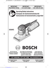 Bosch OS50VC Operating/Safety Instructions Manual
