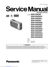 Panasonic SDR-SW20EP Service Manual