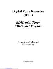 Digitaltech-Market EDIC-mini Tiny16+ Operational Manual