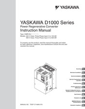 YASKAWA D1000 Series Instruction Manual