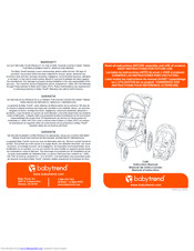 babytrend TJ68 Instruction Manual