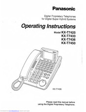 Panasonic KX-T7450 Operating Instructions Manual