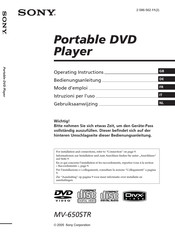 Sony MV-650STR Operating Instructions Manual