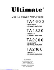 Ultimate TA2160 User Manual
