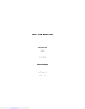 Fisher & Paykel WB60S SERIES Installation Instructions Manual