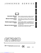 Jonsered GT26D Instruction Manual