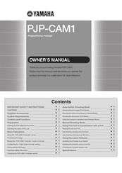 Yamaha PJP-CAM1 Owner's Manual