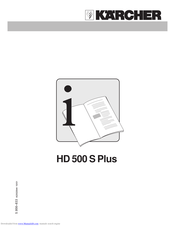 Kärcher HD 500 S Plus Operating Instructions Manual