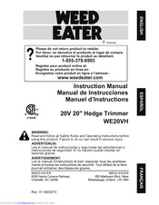 Weed Eater WE20VH Instruction Manual