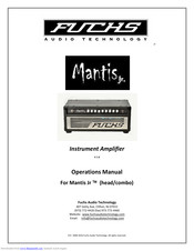Fuchs Audio Technology Mantis Jr Operation Manual