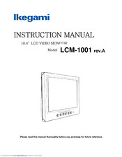 Ikegami LCM-1001 Instruction Manual